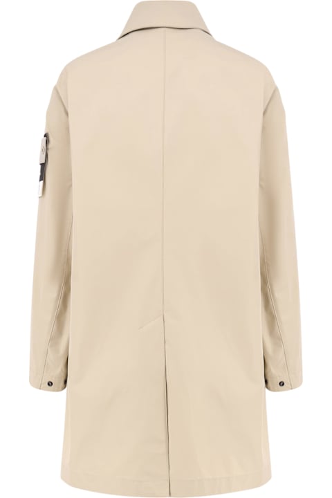 Coats & Jackets for Men Stone Island Organic Cotton Trench With Iconic Patch