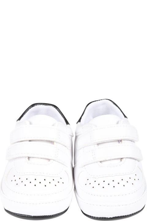 ベビーボーイズ Calvin Kleinのシューズ Calvin Klein White Sneakers For Baby Boy With Logo
