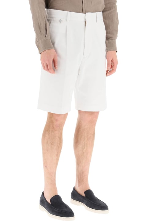 Single Pleat Cotton Shorts