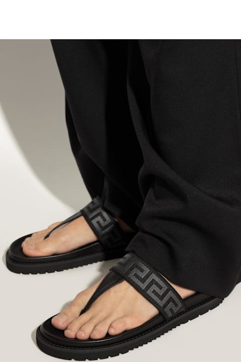 Versace Sale for Men Versace Versace Flip Flops With 'greca' Pattern