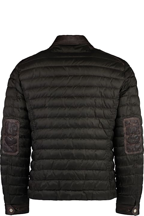 Moorer Clothing for Men Moorer Crespi Leather Inserts Down Jacket