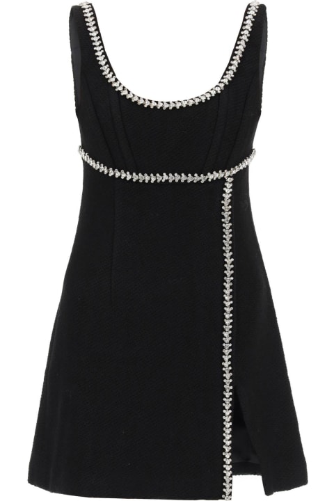 Fashion for Women self-portrait Texturized-wool Mini Dress With Crystals