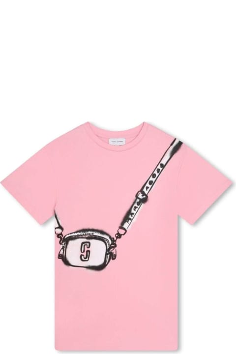 ガールズ ワンピース＆ドレス Stella McCartney Kids Pink Short Sleeve Dress With Bag Print In Cotton Girl