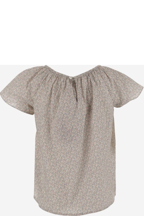 Bonpoint Topwear for Girls Bonpoint Cotton Blouse With Floral Pattern