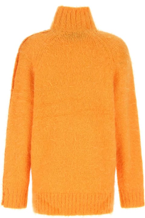 Rotate by Birger Christensen for Women Rotate by Birger Christensen Orange Mohair Blend Oversize Sweater