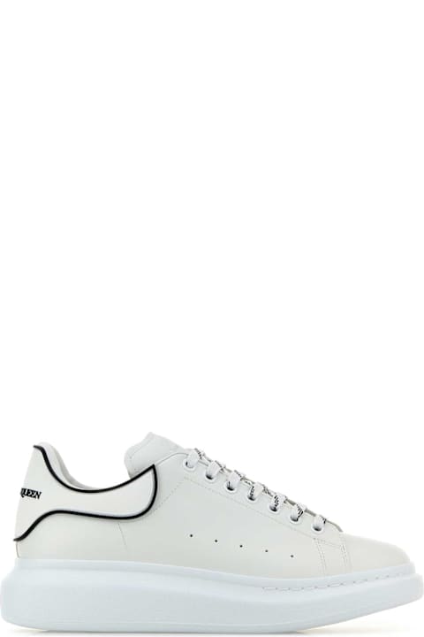 Homeware Alexander McQueen White Leather Sneakers With White Leather Heel