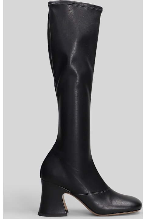 Chloé Janis High Heels Boots In Black Leather