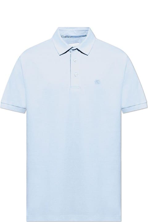 Etro Shirts for Men Etro Light Pink Cotton Polo Shirt