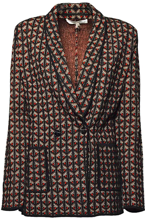 Diane Von Furstenberg Clothing for Women Diane Von Furstenberg Trillian Knit Jacquard Jacket