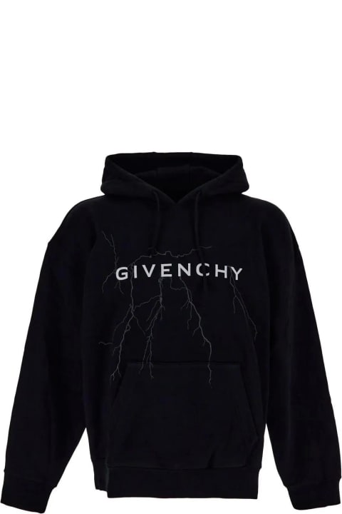 Givenchy Clothing for Men Givenchy Hoodie With Logo And Lighting Motif