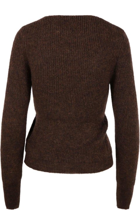 Jacquemus Sweaters for Women Jacquemus La Pau Cut-out Long-sleeved Cardigan