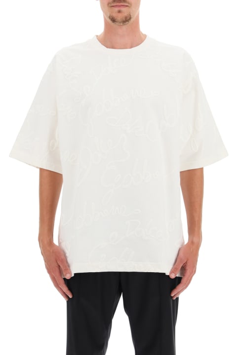 メンズ新着アイテム Dolce & Gabbana Oversize All-over Logo T-shirt