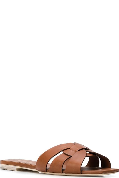 Saint Laurent Tribute Nu Pieds Leather Sandals