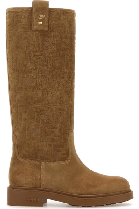 Homeware Fendi Camel Suede Fendi Filo Boots