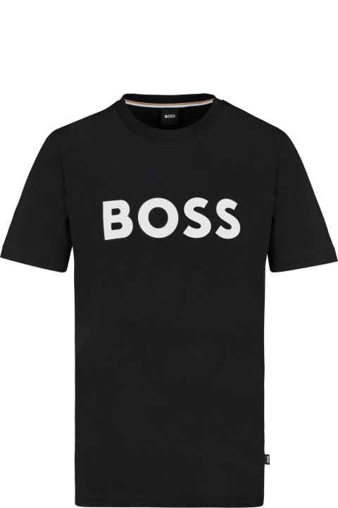 Hugo Boss Men Hugo Boss Logo Cotton T-shirt