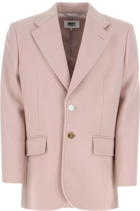MM6 Maison Margiela Coats & Jackets for Men MM6 Maison Margiela Powder Pink Wool Blend Blazer
