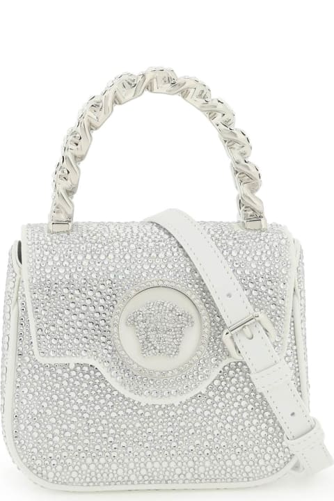 Versace Women Versace La Medusa Handbag With Crystals