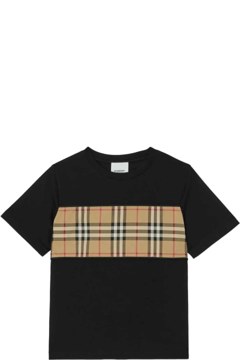 Burberry T-Shirts & Polo Shirts for Boys Burberry Black T-shirt Boy
