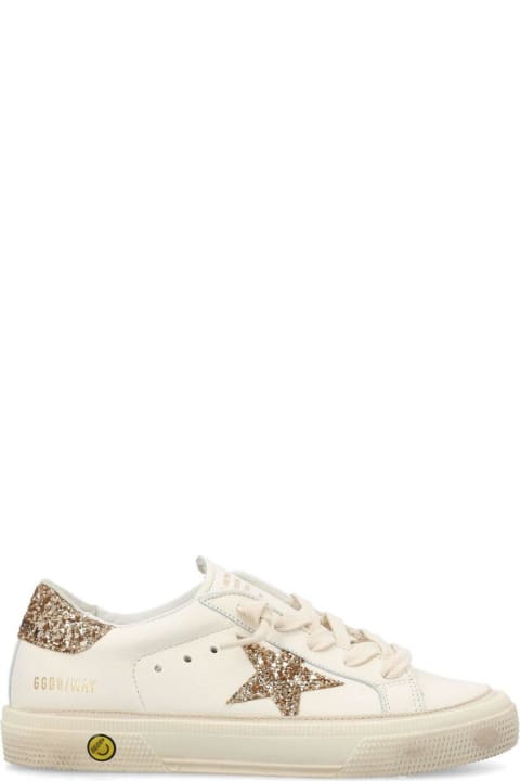 Golden Goose for Boys Golden Goose May Star Distressed Low-top Sneakers