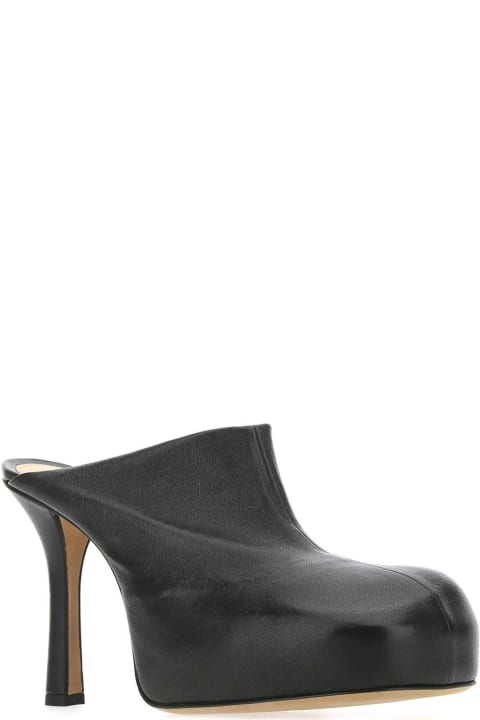 Sale for Women Bottega Veneta Black Nappa Leather Bold Mules