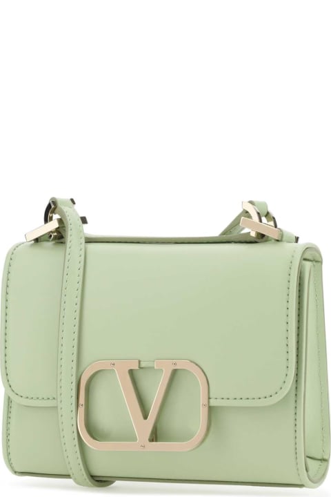 Valentino Garavani Bags for Women Valentino Garavani Pastel Green Vlogo Crossbody Bag