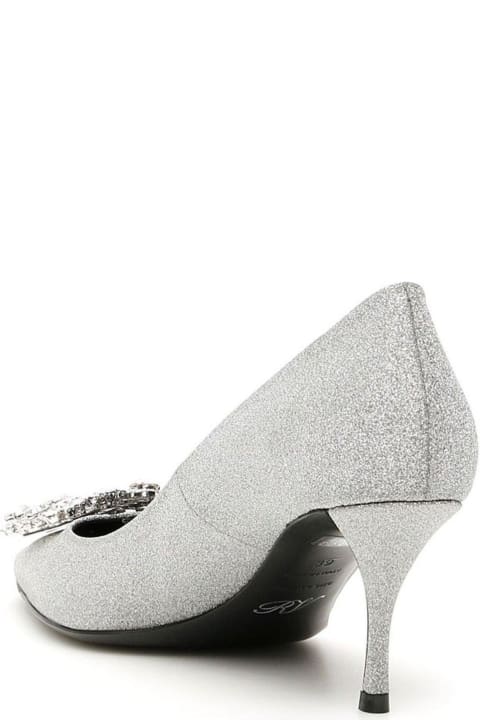 Homeware Roger Vivier Flower Buckle Pointed Toe Pumps