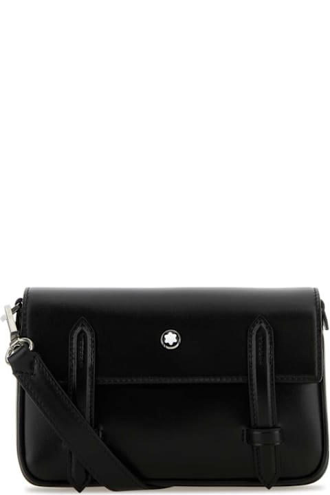 Montblanc Shoulder Bags for Men Montblanc Black Leather Mini Meisterstuck Crossbody Bag