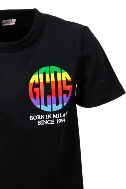 GCDS T-Shirts & Polo Shirts for Boys GCDS Short Sleeve Crewneck T-shirt With Logo And Writing