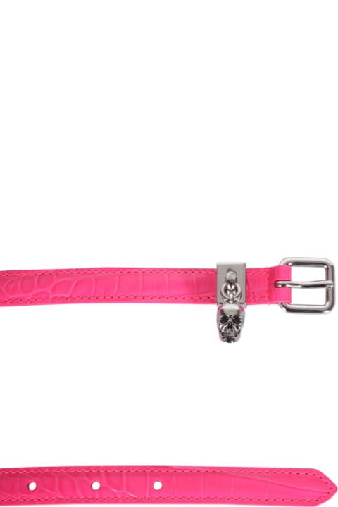 Homeware Alexander McQueen Double Belt With Skull And Pavè