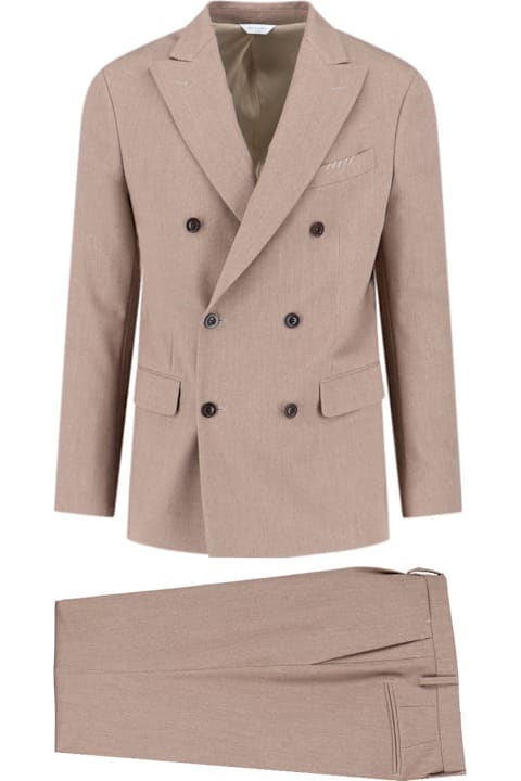 أدوات منزلية Boglioli Double-breasted Virgin Wool Blend Suit