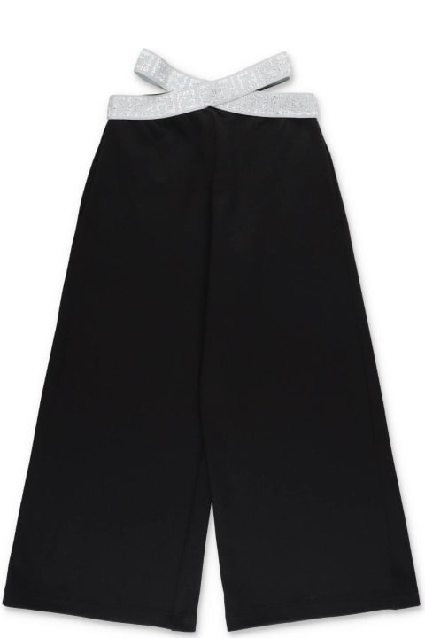 Fendi for Girls Fendi Cut-out Detailed Wide-leg Trousers