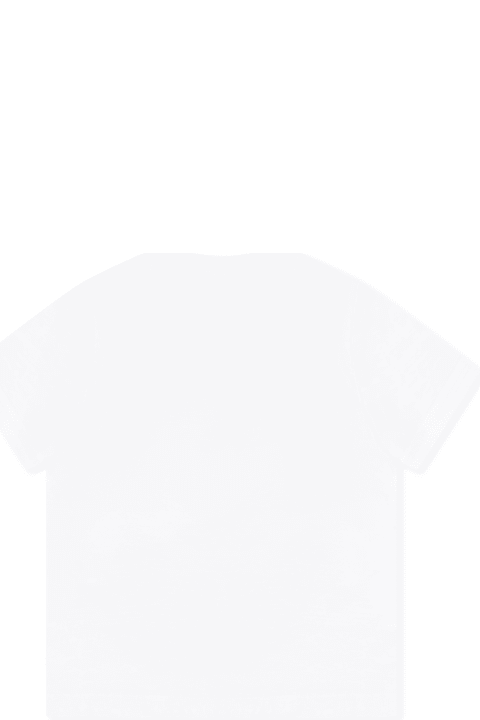Dsquared2 Topwear for Baby Boys Dsquared2 White T-shirt For Baby Boy With Logo