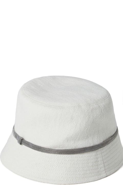 Bead-embellished Pull-on Bucket Hat
