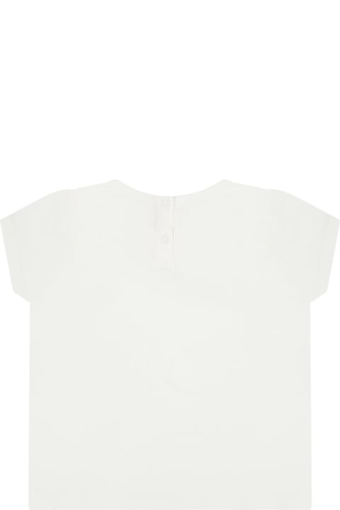 ベビーボーイズ BonpointのTシャツ＆ポロシャツ Bonpoint White T-shirt For Baby Girl With Embroidery