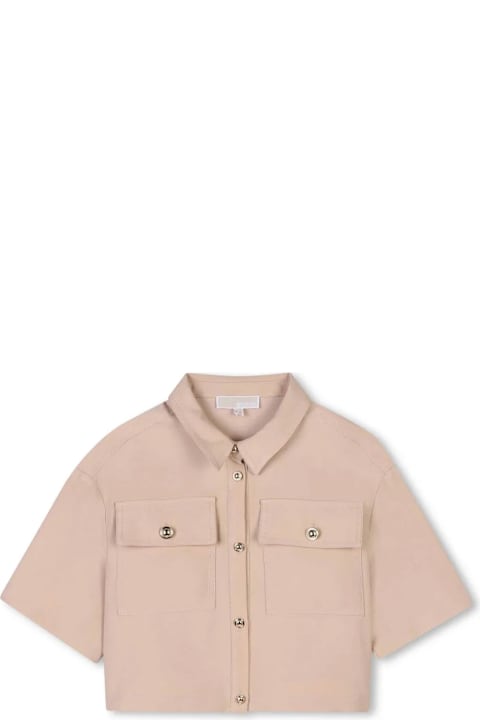 Michael Kors Topwear for Girls Michael Kors Camicia Crop Beige