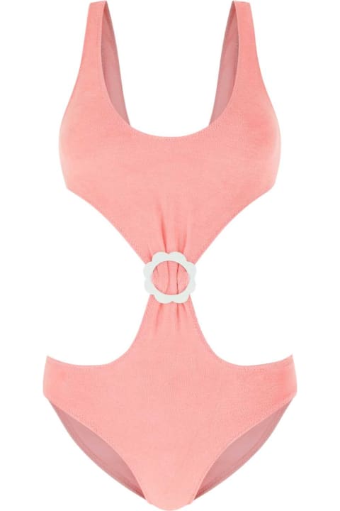 Lisa Marie Fernandez Swimwear for Women Lisa Marie Fernandez Pink Stretch Terry Scallop Trikini