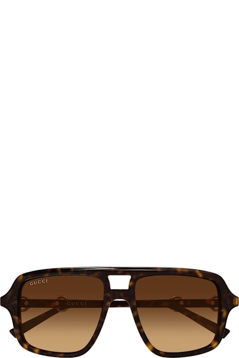 Gucci Eyewear Gucci Gg2052s Linea Sign 002 Havana Brown Sunglasses