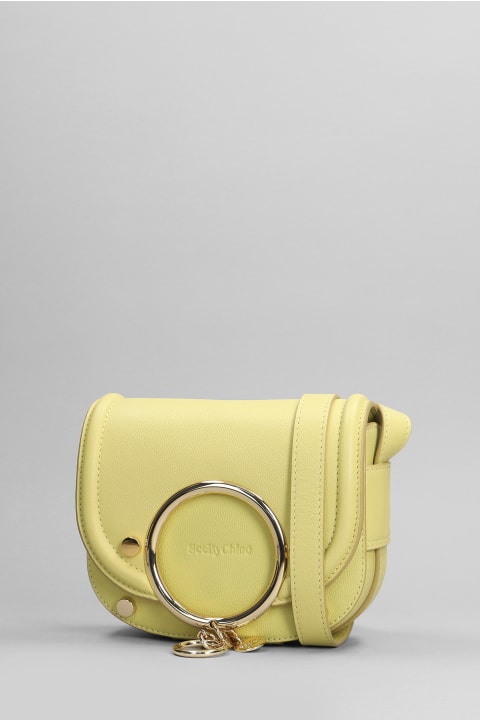 See by Chloé Women See by Chloé Mara Shoulder Bag In Yellow Leather