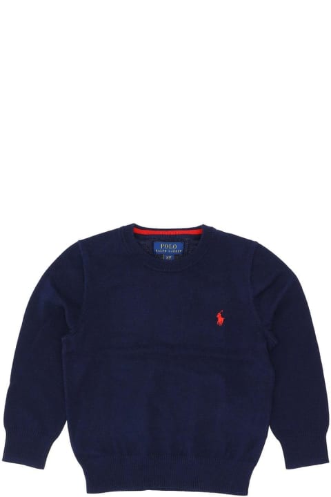 Fashion for Boys Ralph Lauren Logo-embroidered Crewneck Sweatshirt