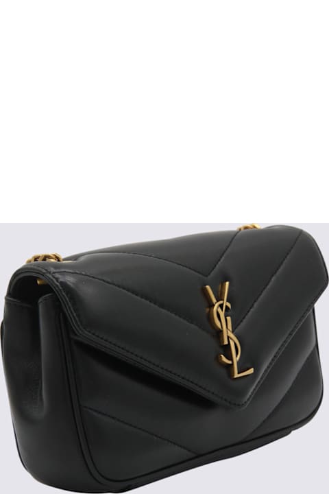 Saint Laurent Black Leather Loulou Mini Bag