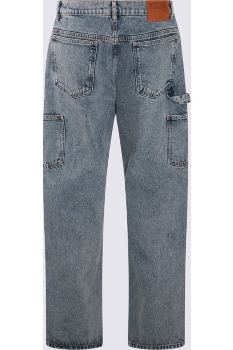Jeans for Men Moschino Blue Cotton Denim Jeans