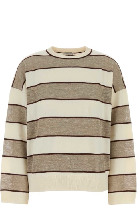 Homeware Brunello Cucinelli Embroidered Wool Blend Oversize Sweater