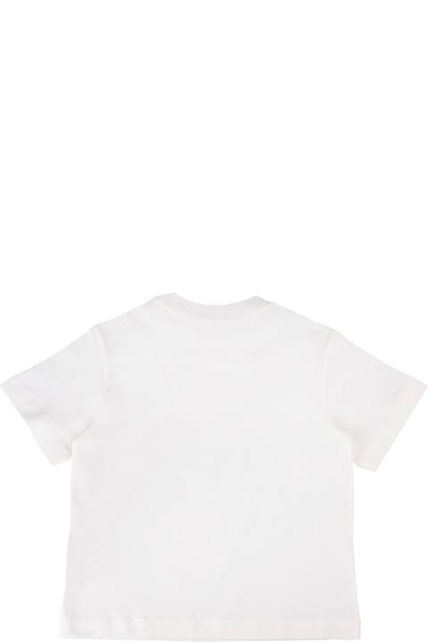 Fendi for Girls Fendi White T-shirt With Embroidery