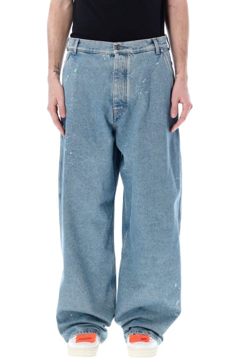 Paint Wide Leg Tapered Jeans
