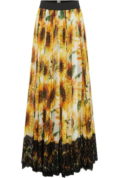 Dolce & Gabbana Skirts for Women Dolce & Gabbana Silk Printed Midi Skirt