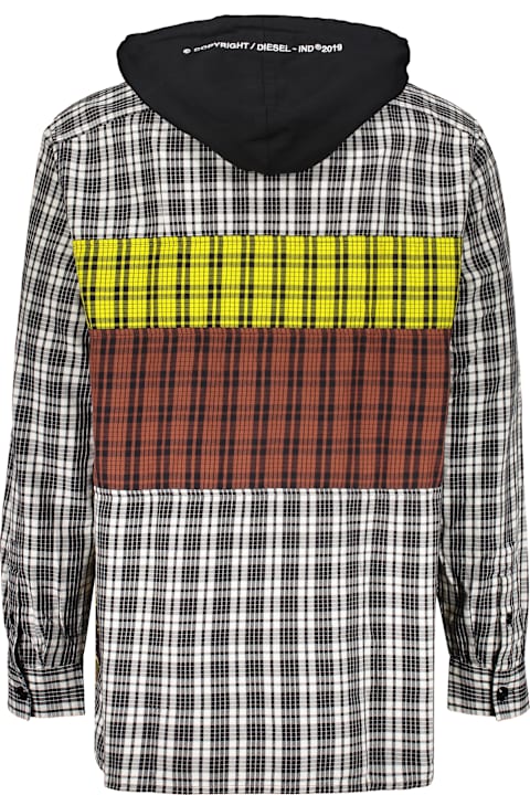 Homeware Diesel Checked Shirt With Modern Hood