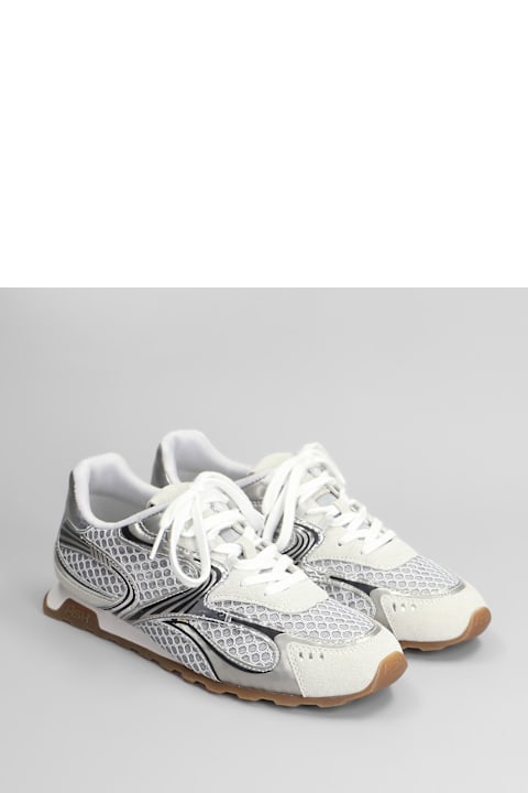 Ash for Women Ash Kabuki Sneakers In Silver Suede And Fabric