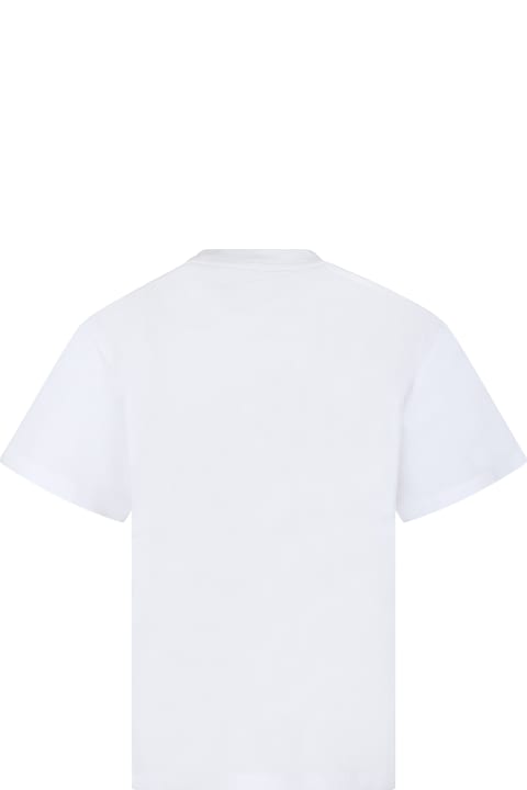 Stella McCartney Kids T-Shirts & Polo Shirts for Boys Stella McCartney Kids White T-shirt For Boy With Logo Print