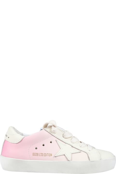Shoes for Girls Bonpoint Pink Sneakers For Girl With Star