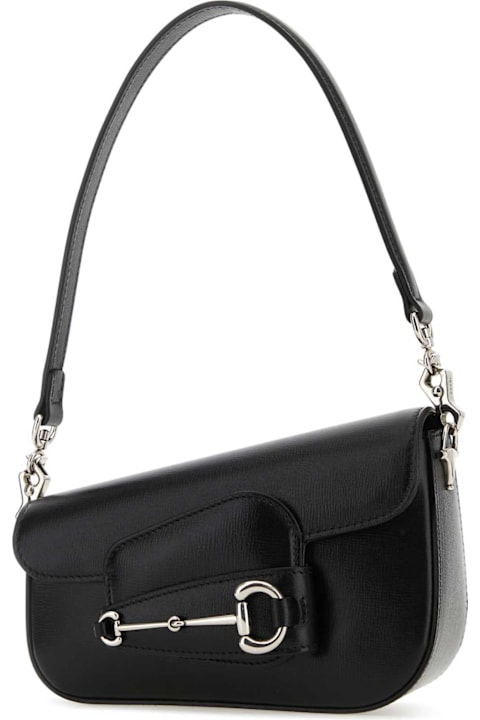 Homeware Gucci Black Leather Mini Gucci Horsebit 1955 Handbag